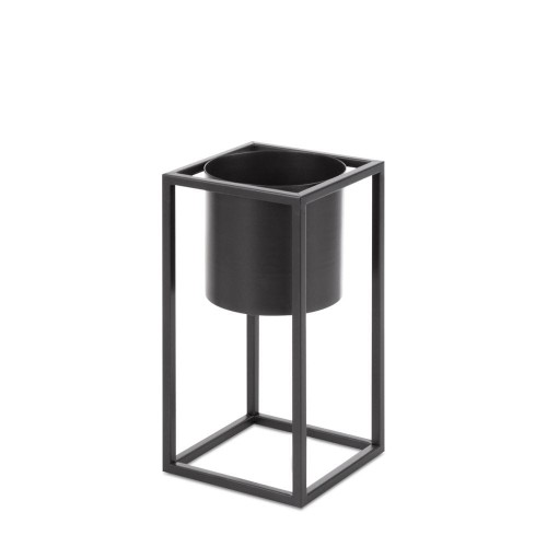 Metalowa-osłonka-kwietnik-na-stojaku-czarna-30-cm