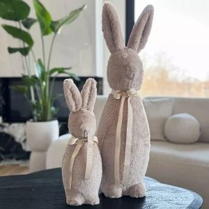 Zajączek futrzany beżowy XL 69 cm 