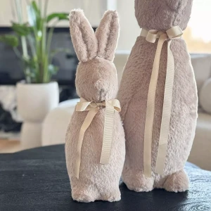 Zajączek futrzany beżowy 40 cm 