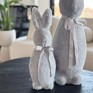 Zajączek futrzany szary 40 cm 